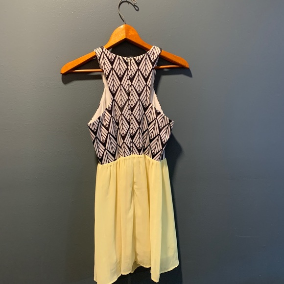 Lulus Prints and the Popper Yellow Print Dress - Picture 5 of 9